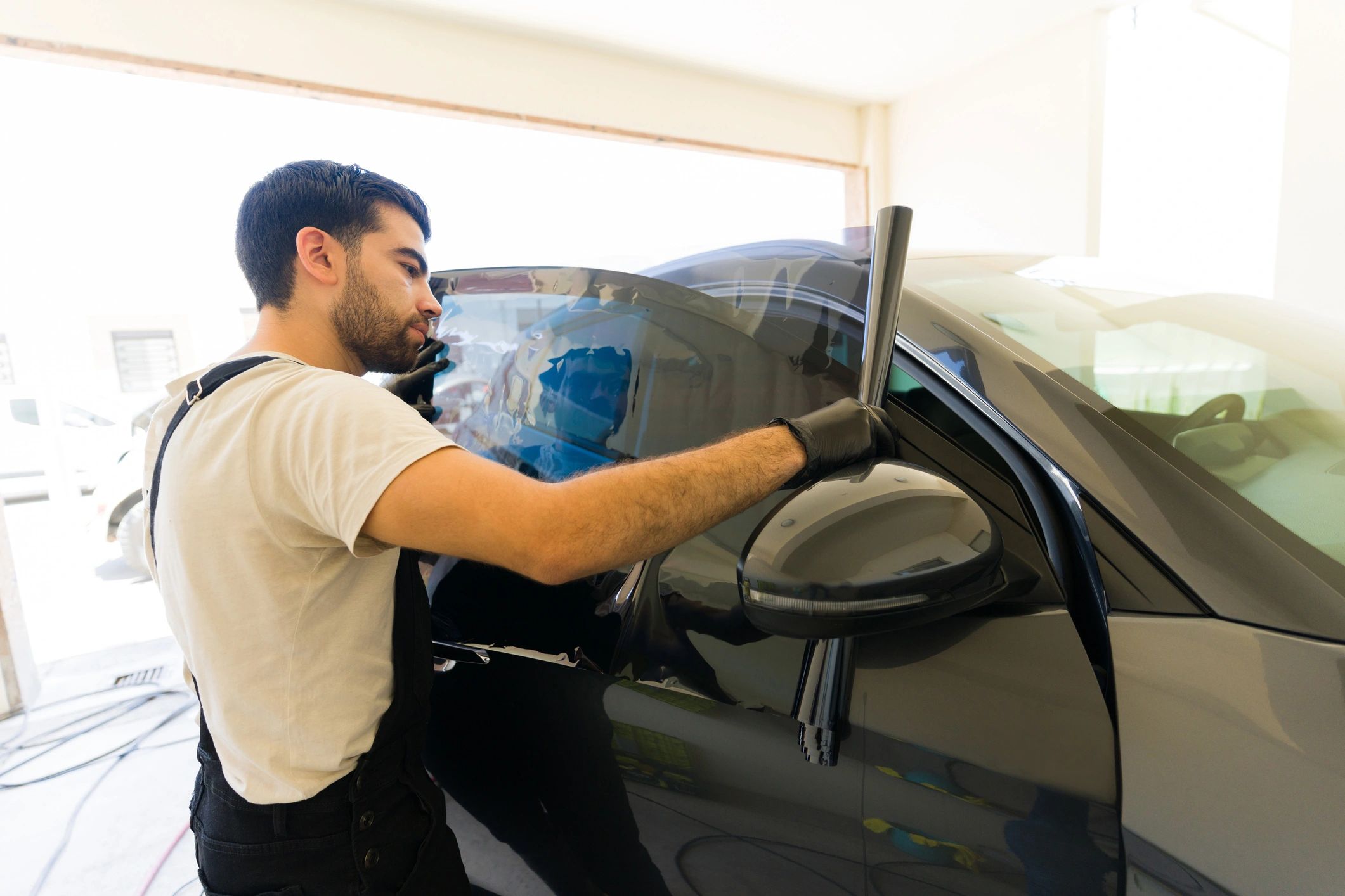 Car headlight tinting process